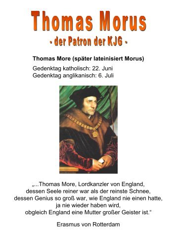 Thomas More (später lateinisiert Morus) - Sankt Jakob Friedberg