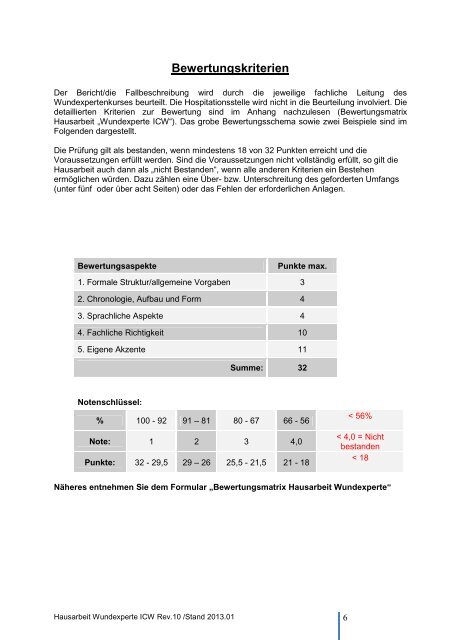 Deckblatt Hausarbeit „Wundexperte ICW®“