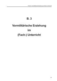 B. 3 Vormilitärische Erziehung im (Fach-) Unterricht