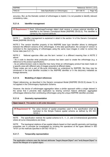 Data Specification on Orthoimagery – Draft ... - INSPIRE - Europa