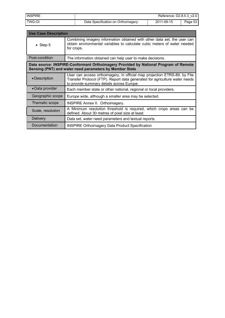 Data Specification on Orthoimagery – Draft ... - INSPIRE - Europa