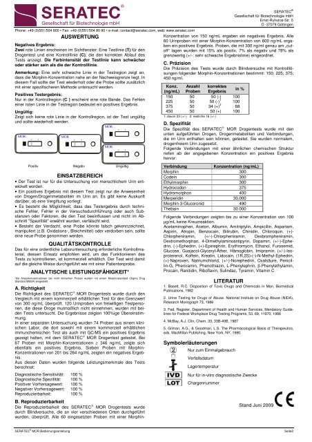 SERATEC® MOR Drogentest