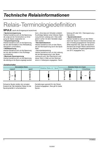 Relais-Terminologiedefinition - Neuhold Elektronik