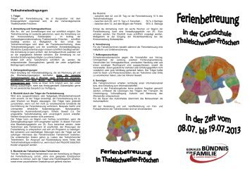 Anmeldung Ferienbetreuung (pdf) - Lokales Bündnis für Familie