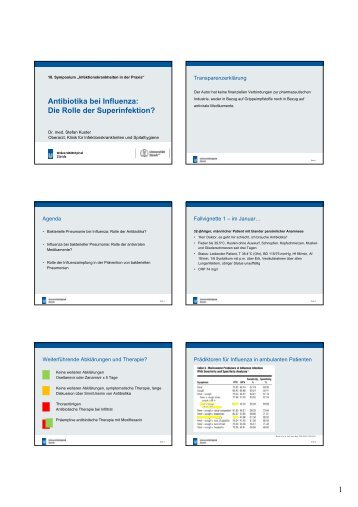 Vortrag Dr. Stefan Kuster - Klinik für Infektionskrankheiten und ...