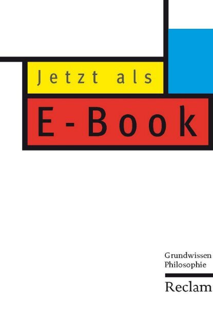Leseproben Grundwissen Philosophie E-Books - Reclam