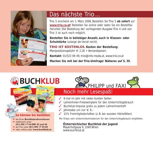 Trio 4 auf Deutsch - Schule mehrsprachig