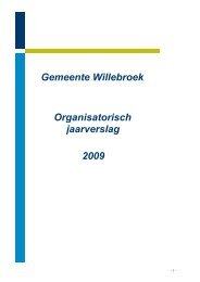 Gemeente Willebroek Organisatorisch jaarverslag 2009