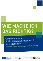 Leitfaden zu den Publizitätsvorschriften der EU ... - Freistaat Sachsen
