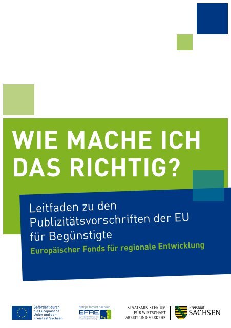 Leitfaden zu den Publizitätsvorschriften der EU ... - Freistaat Sachsen