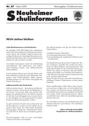 SNeuheimer chulinformation