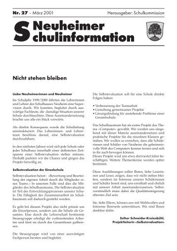 SNeuheimer chulinformation