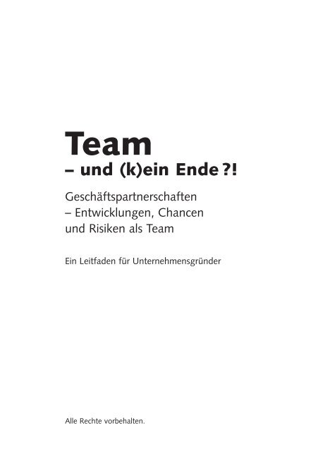 Team – und (k)ein Ende?! - Technologiefabrik Karlsruhe GmbH