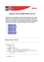 Release Notes CHIPTOOL 6.0.4.0 - Beck IPC Gmbh