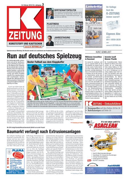 Run auf deutsches Spielzeug - K-Zeitung