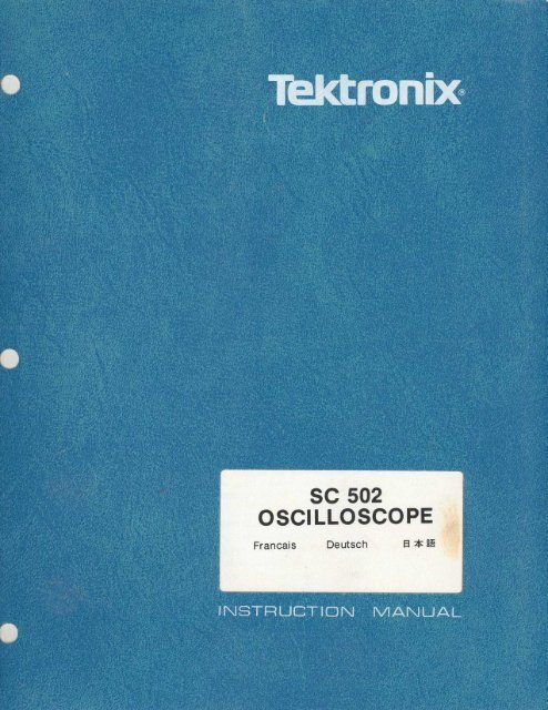 Original Tektronix Instruction Manual for the M 4-trace Plugin 