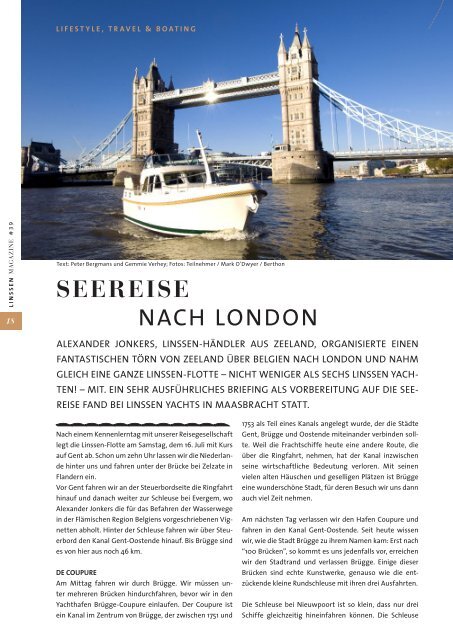 BOATING & LIFESTYLE MAGAZINE FROM LINSSEN YACHTS