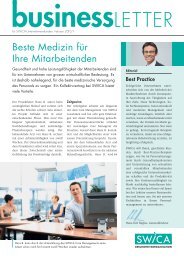 Beste Medizin für Ihre Mitarbeitenden - Swica