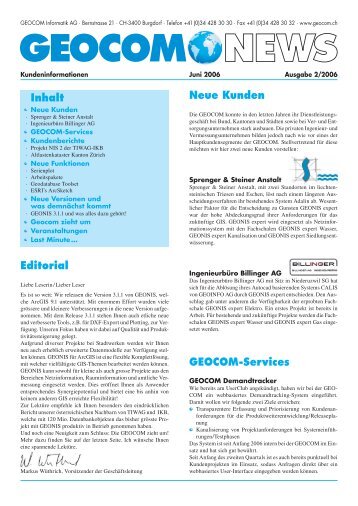 Geocom News 2/2006 - GEOCOM Informatik AG