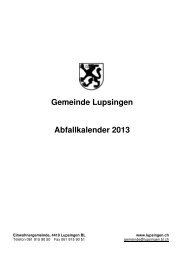 Abfallkalender 2013 - Lupsingen