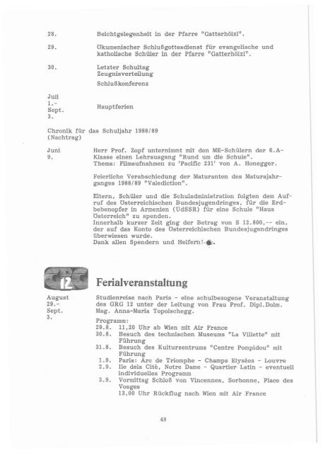 Jahresbericht 1988/89