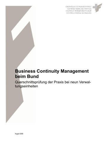 Business Continuity Management beim Bund