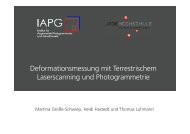 Deformationsmessung mit Terrestrischem Laserscanning ... - IAPG