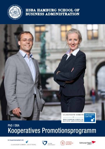 Broschüre Kooperatives Promotionsprogramm (PhD/DBA) Download