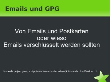 Emails und GPG - beim Immerda Wiki - immerda.ch