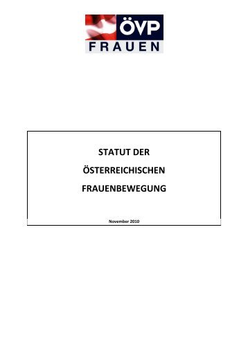 ÖFT Statut - ÖVP Frauen Salzburg