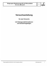 Versuchsanleitung - Phywe Systeme GmbH