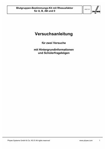 Versuchsanleitung - Phywe Systeme GmbH