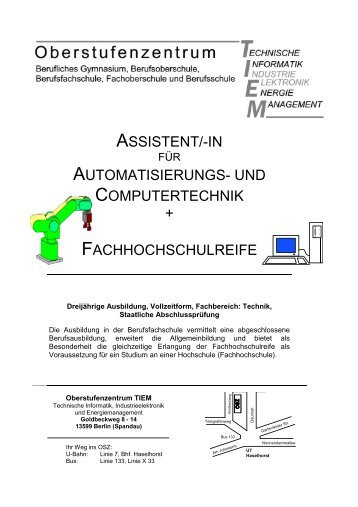 ASSISTENT/-IN AUTOMATISIERUNGS- UND COMPUTERTECHNIK ...