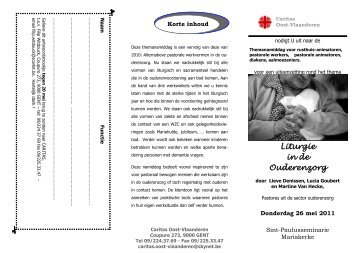 Liturgie in de Ouderenzorg - Caritas