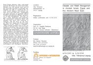 Disaster and Relief Management in Ancient Israel, Egypt ... - SFB 586