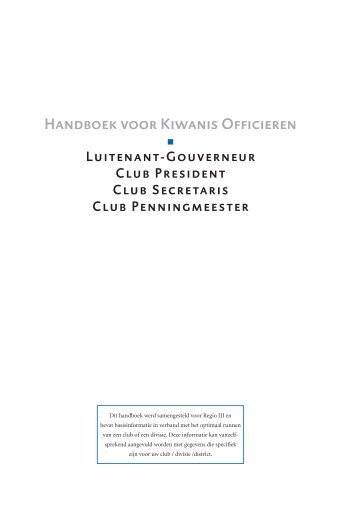 Handboek voor Kiwanis Officieren