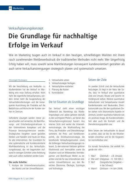 Die Grundlage für nachhaltige Erfolge im Verkauf - Ratgeber Verkauf