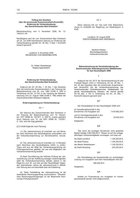 Amtsblatt - Die Regierung von Niederbayern