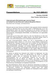 Untersuchung der Wechselwirkungen zwischen ... - TFZ - Bayern