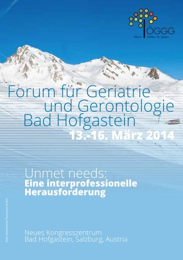 Forum für Geriatrie und Gerontologie Bad Hofgastein ...