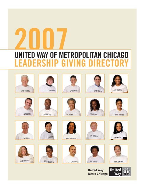 Leadership GivinG directory - United Way of Metropolitan Chicago