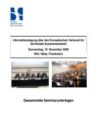 Gesammelte Seminarunterlagen - Espaces transfrontaliers