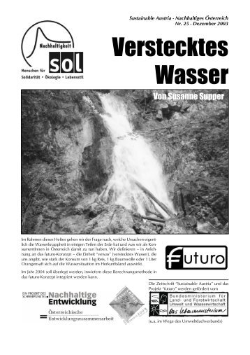 Verstecktes Wasser - SOL - Menschen für Solidarität, Ökologie und ...