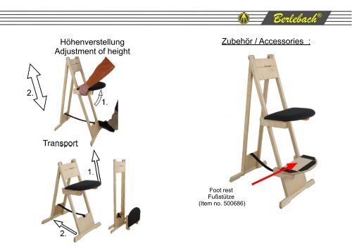 Berlebach HYDRA / NIX Astro Stuhl Observer's