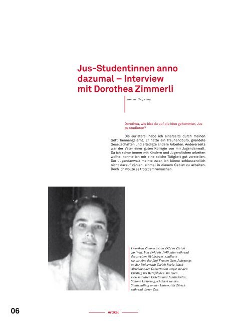 Herbstausgabe 2010 - Fachverein Jus | Universität Zürich ...