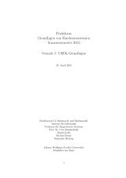 VHDL-Grundlagen - Eingebettete Systeme - Goethe-Universität