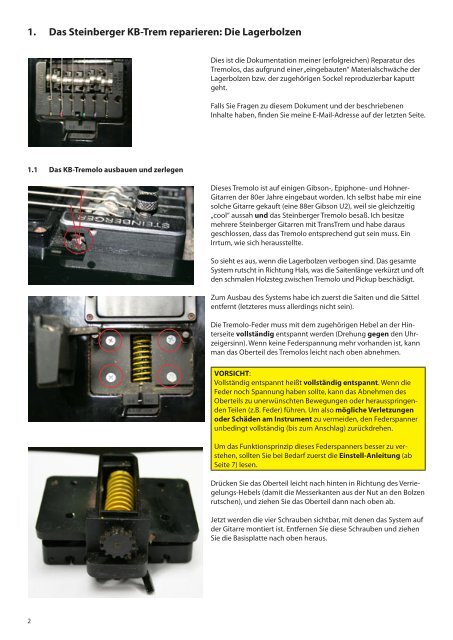 Das Steinberger KB-Tremolo