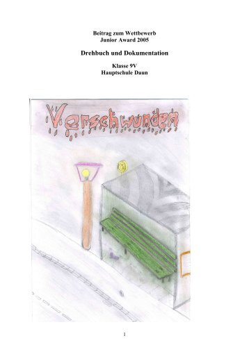 Drehbuch Endfassung mit Cover