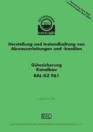 kanälen Gütesicherung Kanalbau RAL-GZ 961