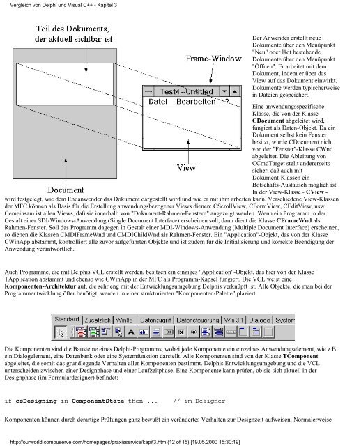 Vergleich von Delphi und Visual C++ - Inhalt